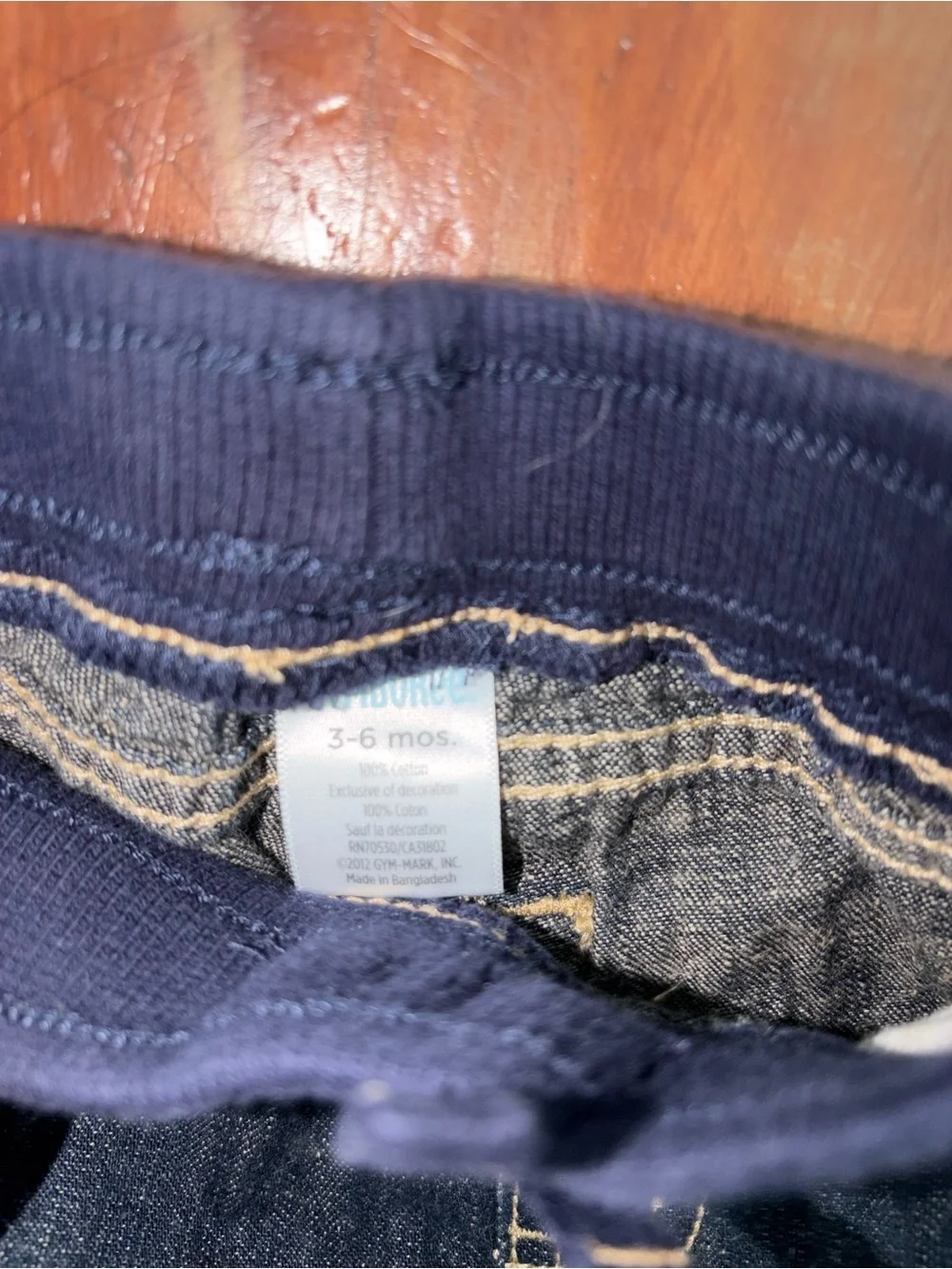 Gymboree Striped Green & Blue Bodysuit with Dark Denim Jeans